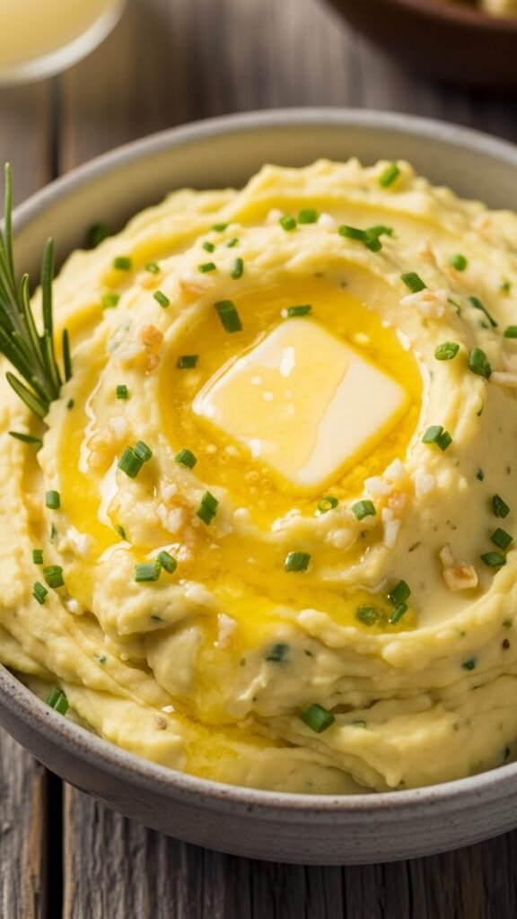 Classic Garlic Mashed Potatoes with a Butter Boost