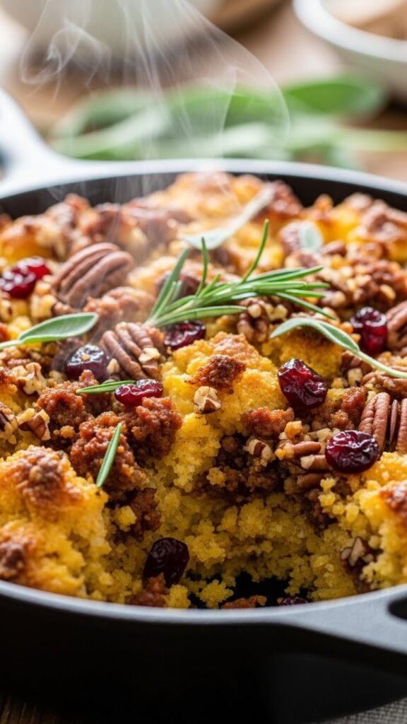 Cornbread Stuffing with Chorizo Kick