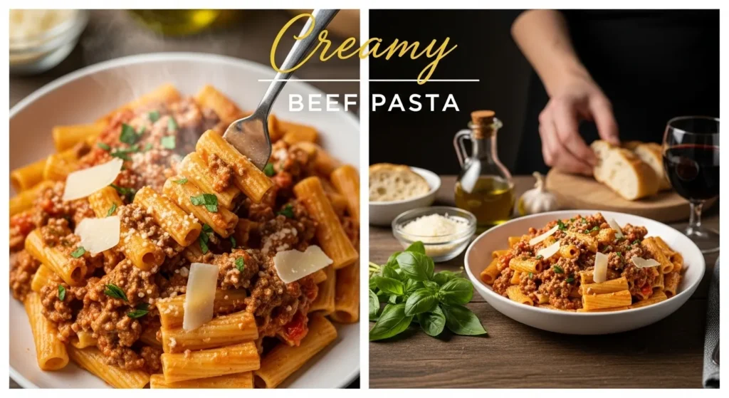 Creamy Beef Pasta Recipe