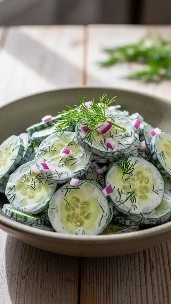 Creamy Cucumber Dill Salad