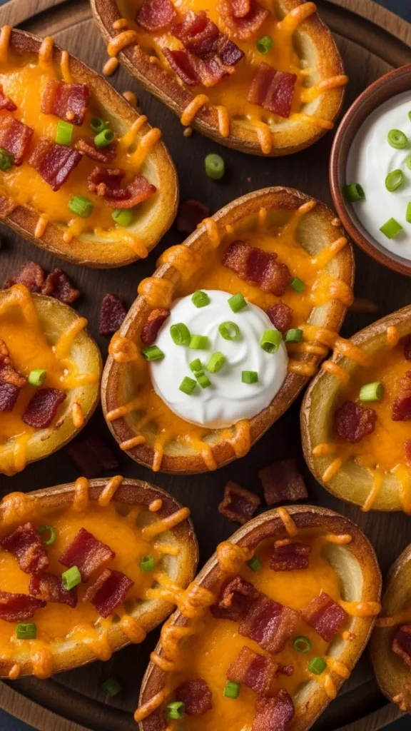 Crispy Cheesy Potato Skins