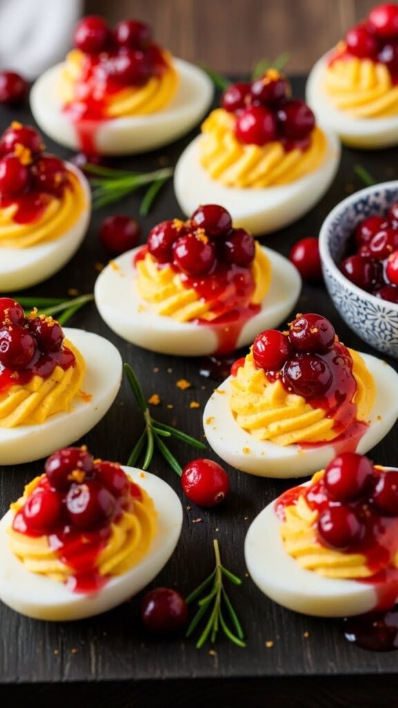 Deviled Eggs with Cranberry Relish