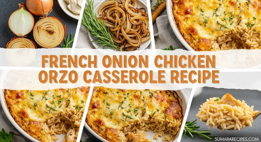 French Onion Chicken Orzo Casserole Recipe