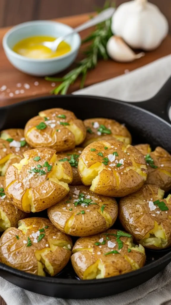 Garlic Butter Bliss Smashed Potatoes