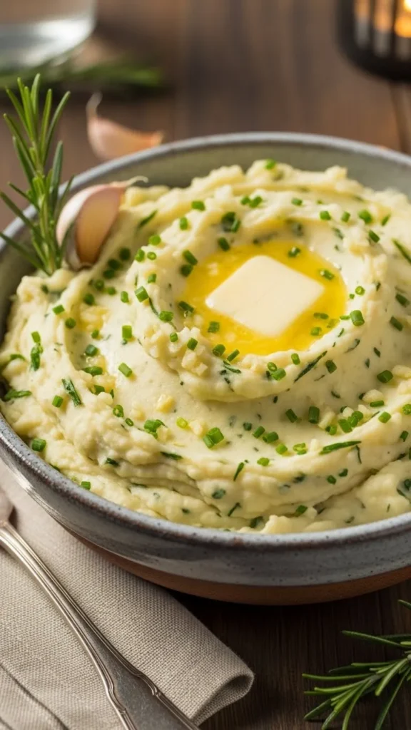 Garlic Herb Infused Mashed Potatoes