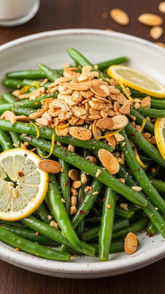 Garlic-Lemon Green Beans with Toasted Almonds