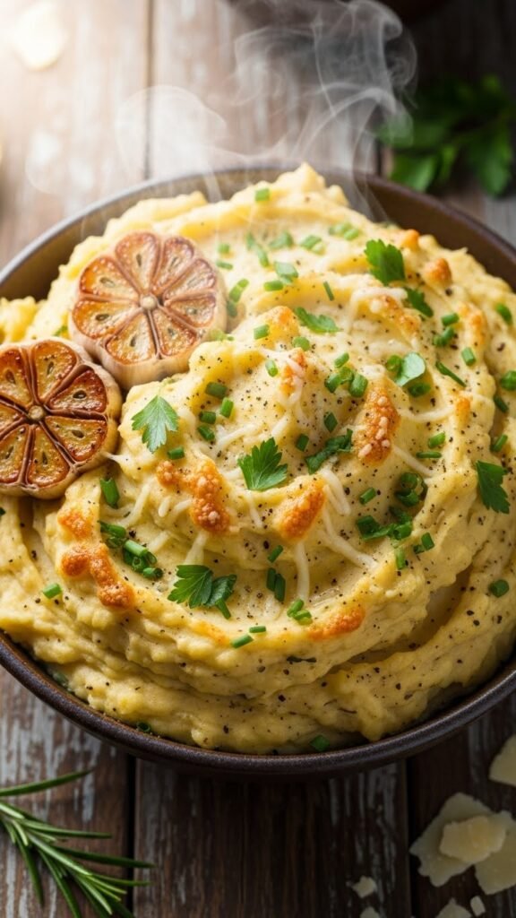 Garlic Parmesan Mashed Potatoes That Pack a Punch