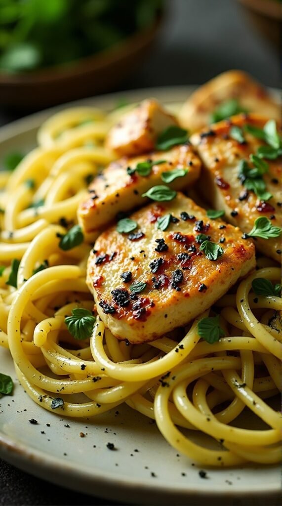 Grilled Chicken Pesto Pasta