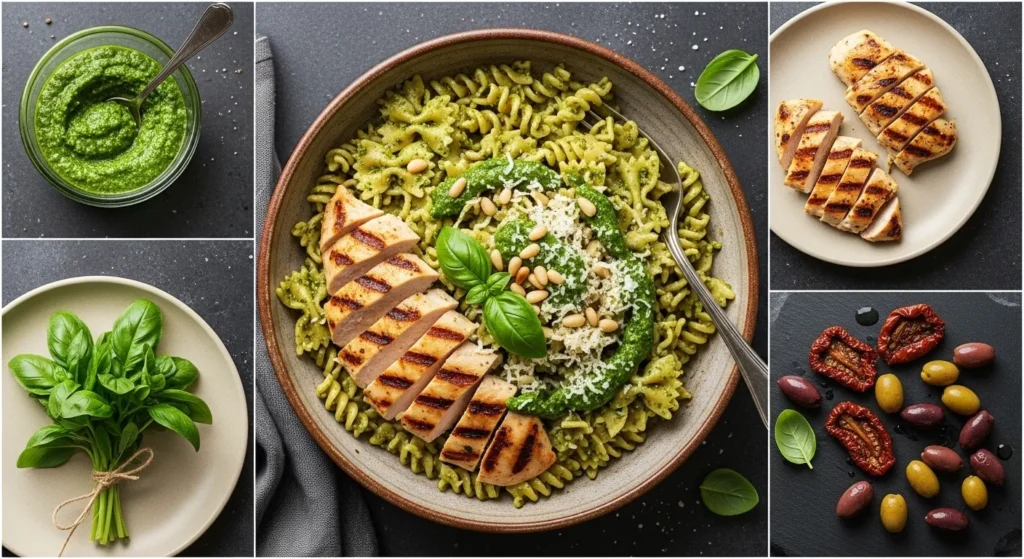 Grilled Chicken Pesto Pasta Recipe