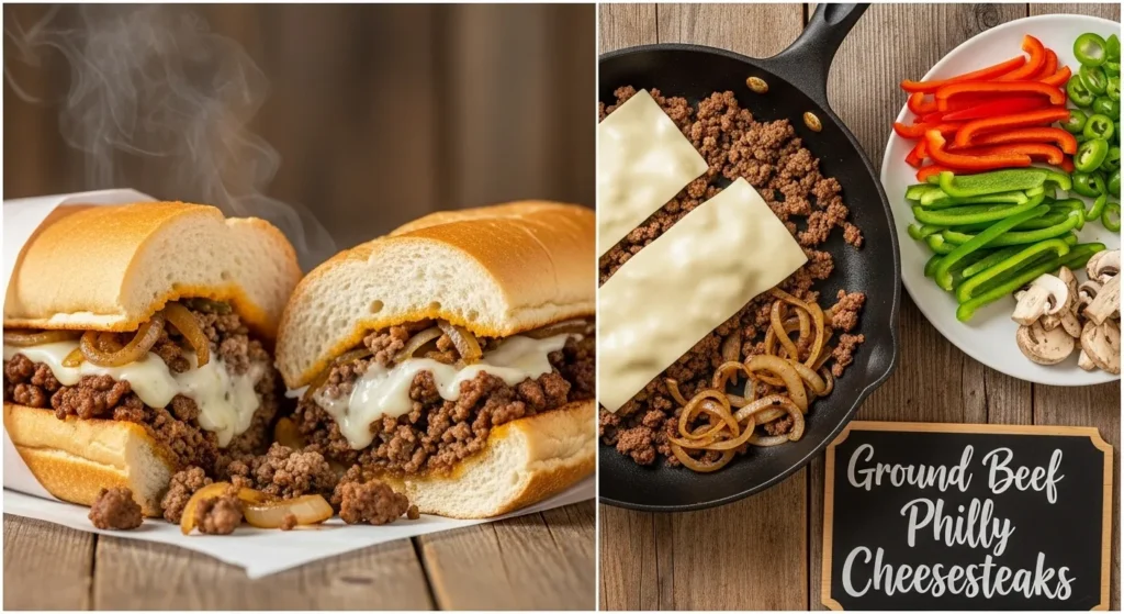 Ground Beef Philly Cheesesteaks Recipe