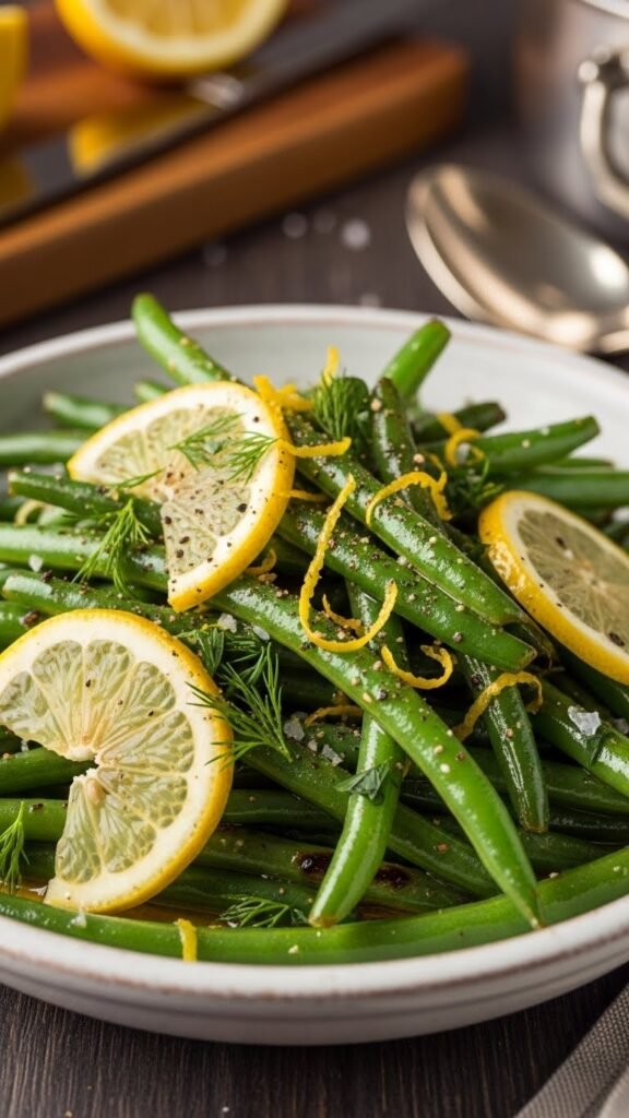 Lemon Butter Sautéed Green Beans