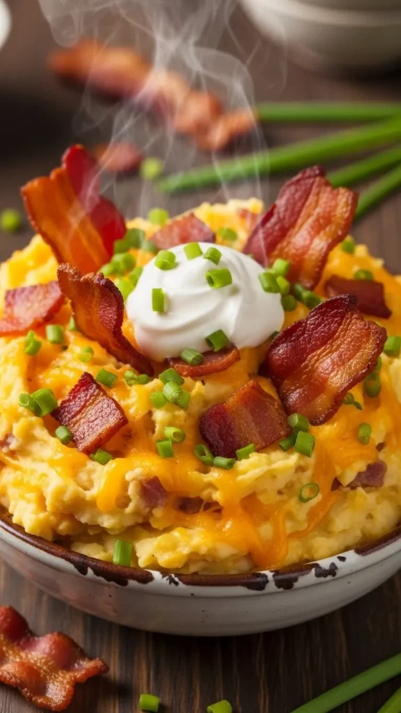 Loaded Bacon Cheddar Mashed Potatoes