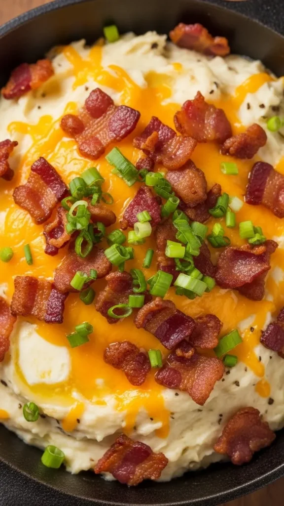 Loaded Bacon & Cheese Mashed Potatoes