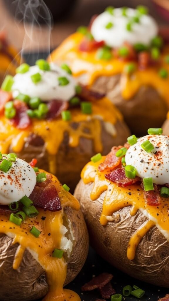 Loaded Cheesy Baked Potatoes