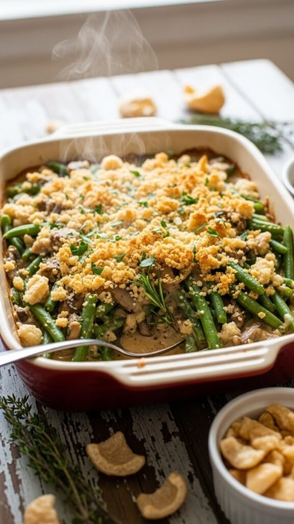Low-Carb Keto Green Bean Casserole Without the Guilt