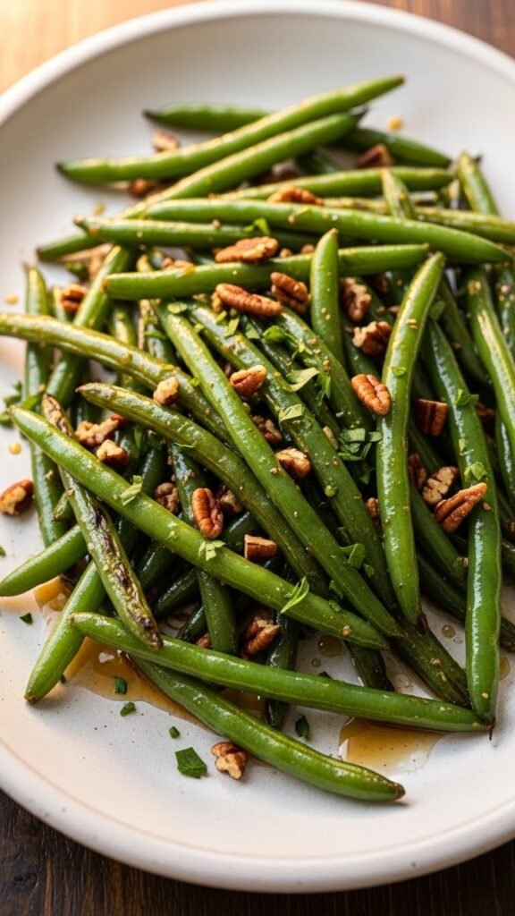 Maple-Glazed Roasted Green Beans