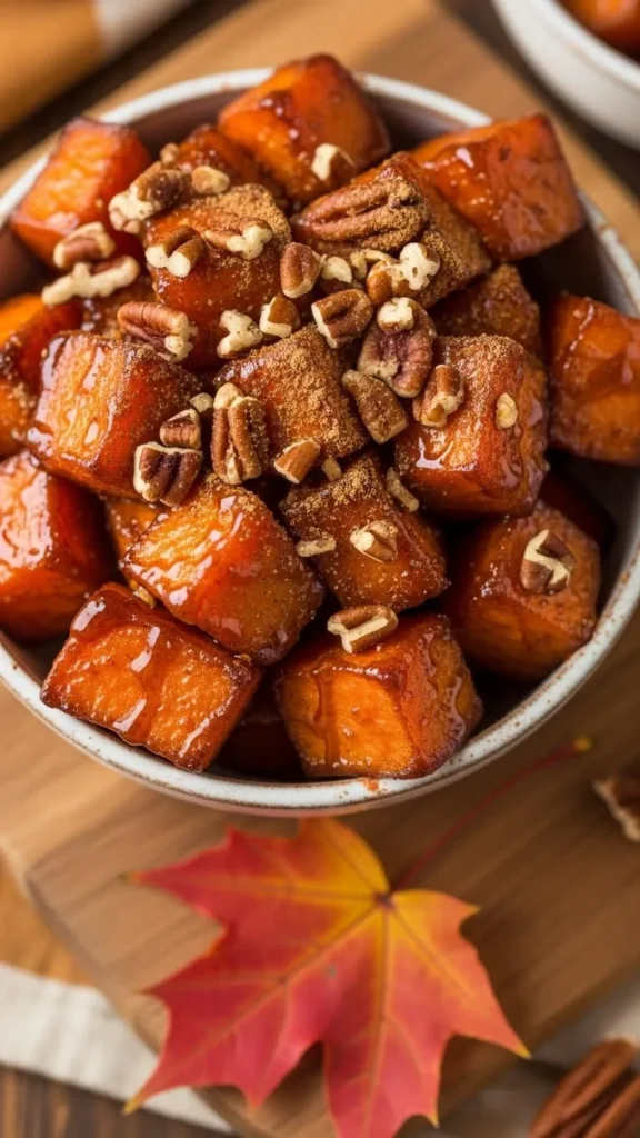 Maple Glazed Sweet Potato Bites