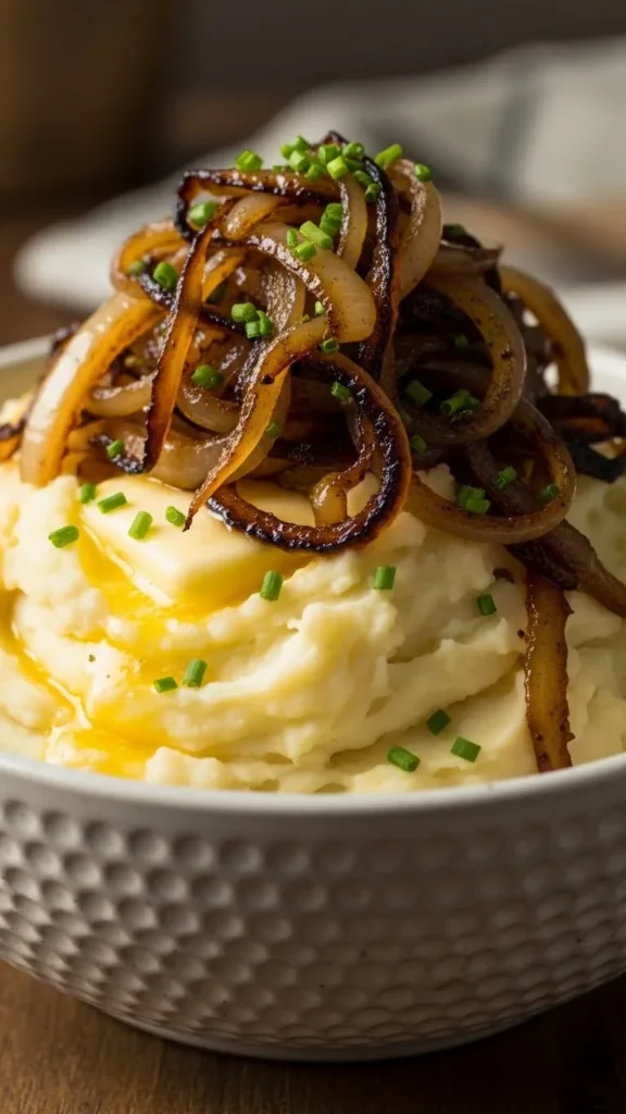 Mashed Potatoes with Caramelized Onions