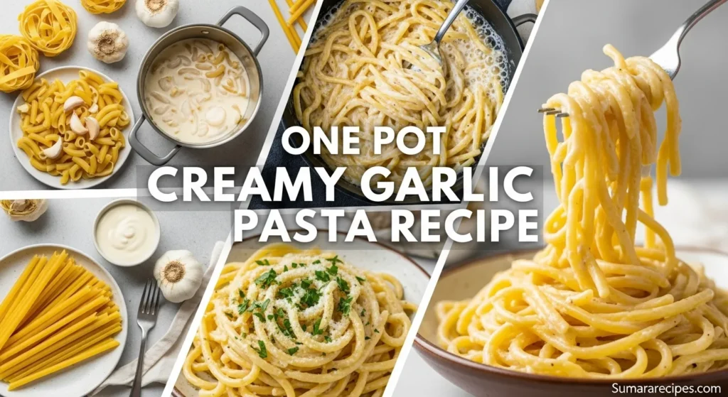 One Pot Creamy Garlic Pasta Recipe