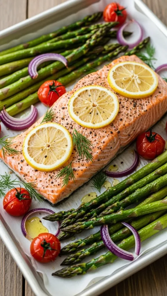 One-Sheet Salmon and Asparagus