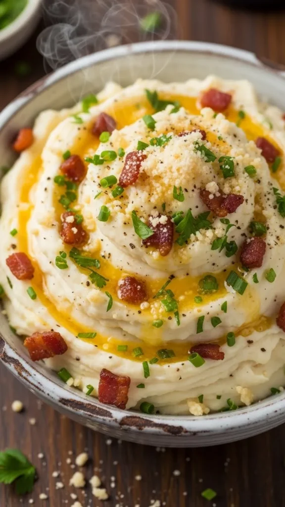 Parmesan Garlic Loaded Mash