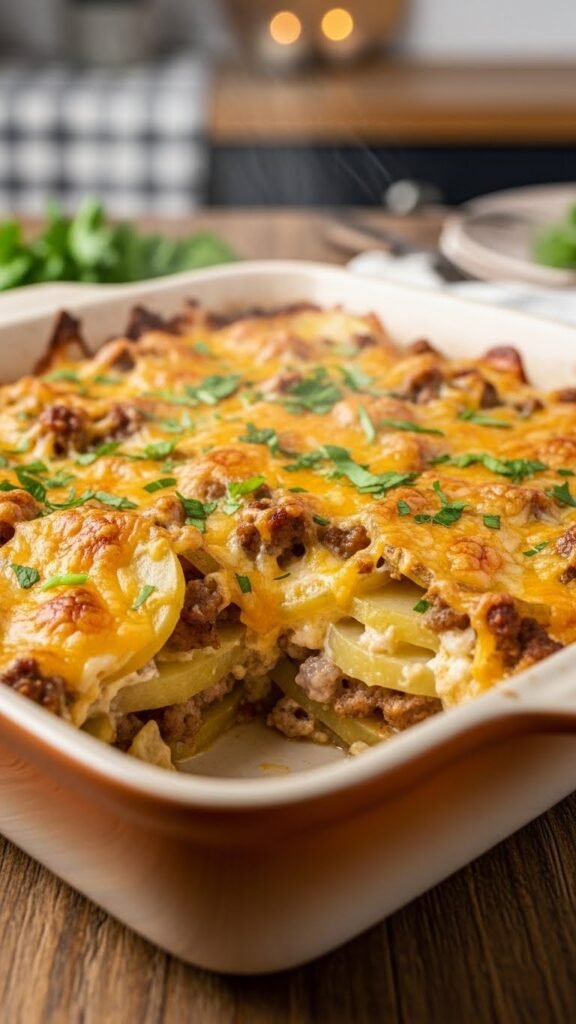 Potato and Sausage Casserole