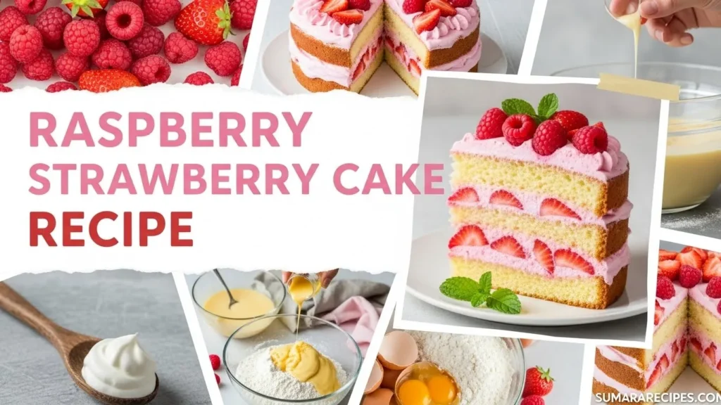 Raspberry Strawberry Cake Recipe