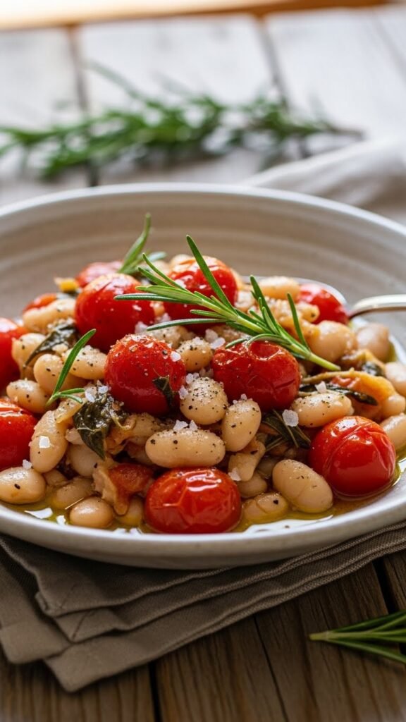 Rosemary White Beans with Tomatoes
