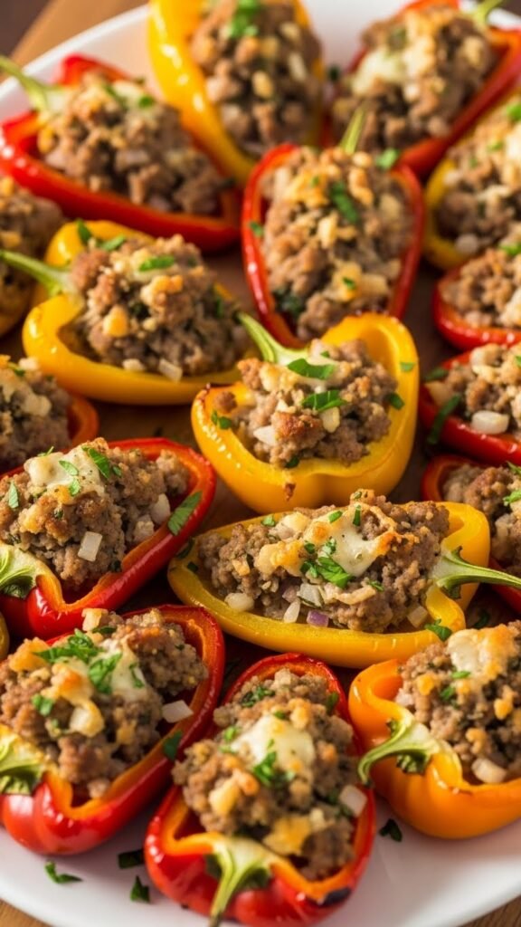 Sausage-Stuffed Mini Peppers