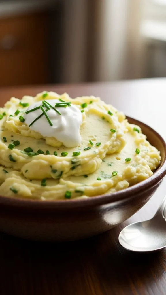 Sour Cream and Chive Mashed Potatoes