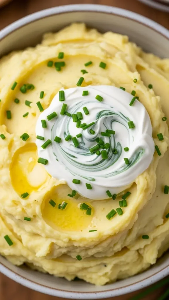 Sour Cream and Chive Mashed Potatoes