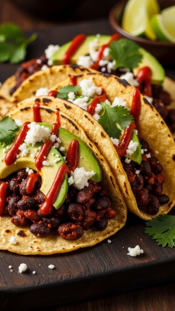 Spicy Black Bean Tacos