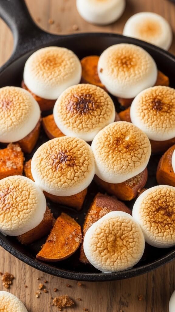 Sweet Potato Bites with Marshmallow Topping