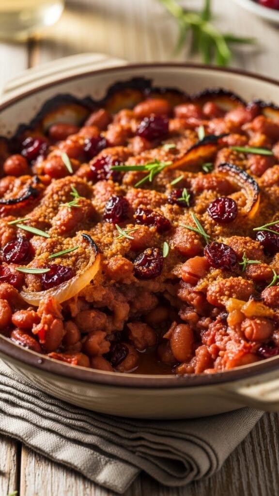 Sweet & Savory Cranberry Baked Beans