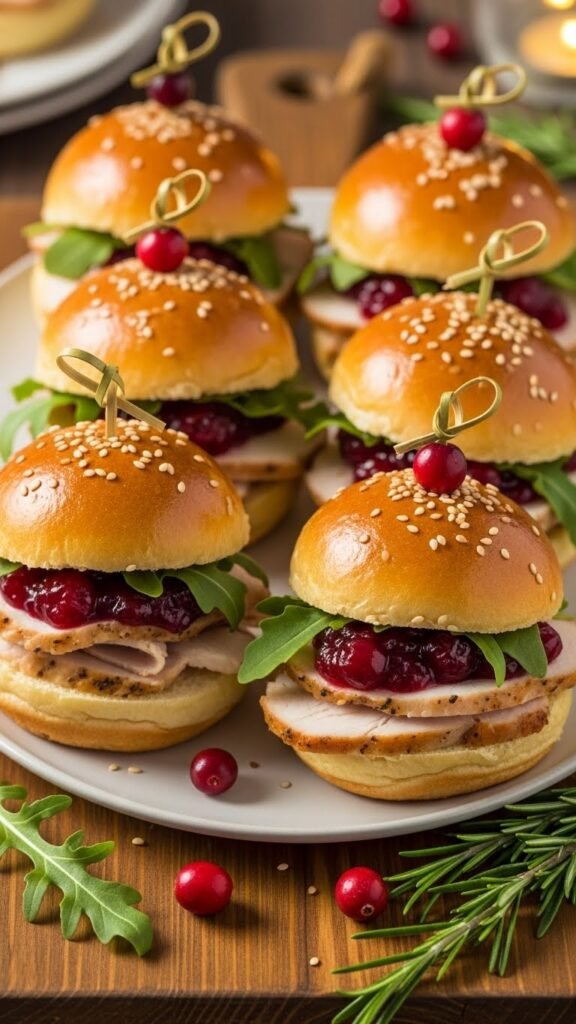 Turkey and Cranberry Sliders