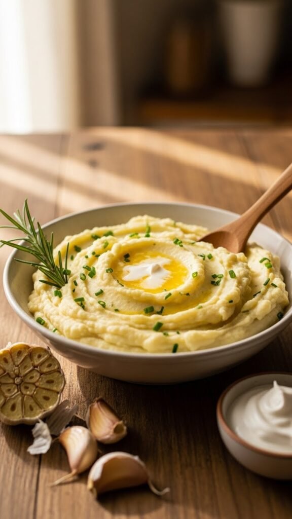 Vegan Garlic Mashed Potatoes with Coconut Cream