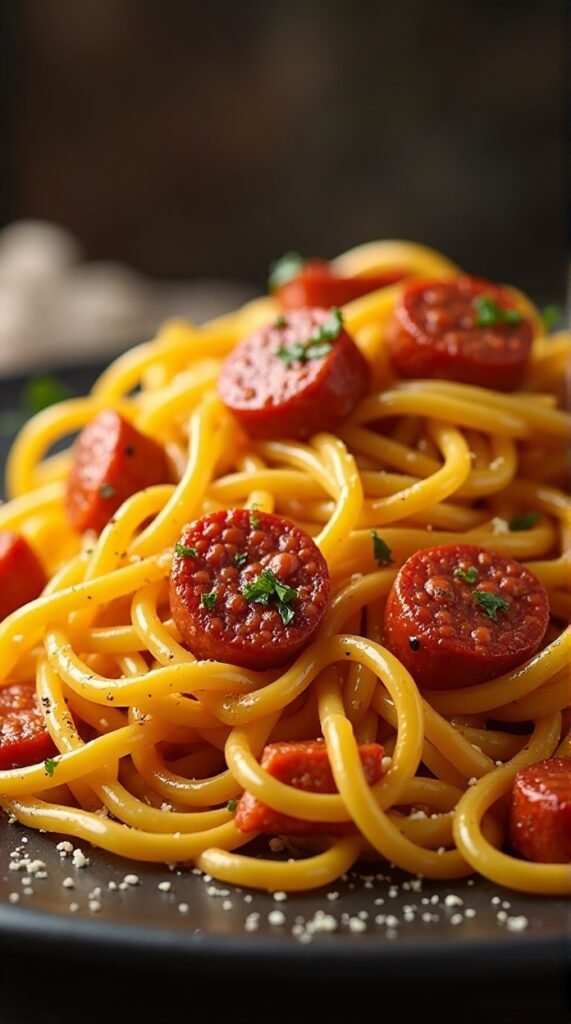 cheesy sausage pasta