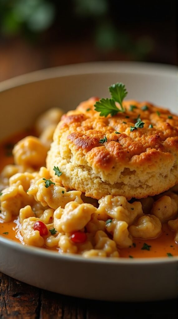 chicken cobbler with red lobster biscuits