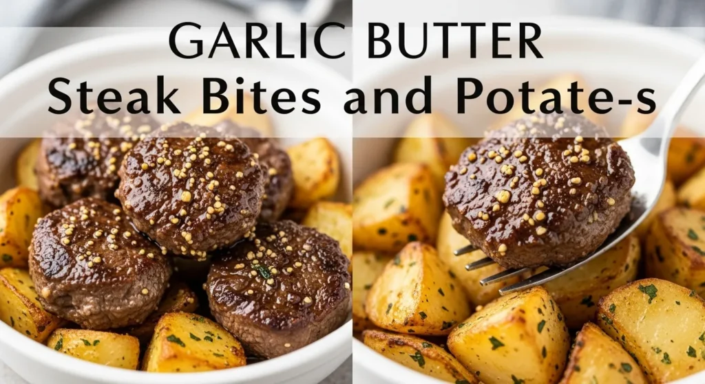 Garlic Butter Steak Bites and Potatoes Recipe
