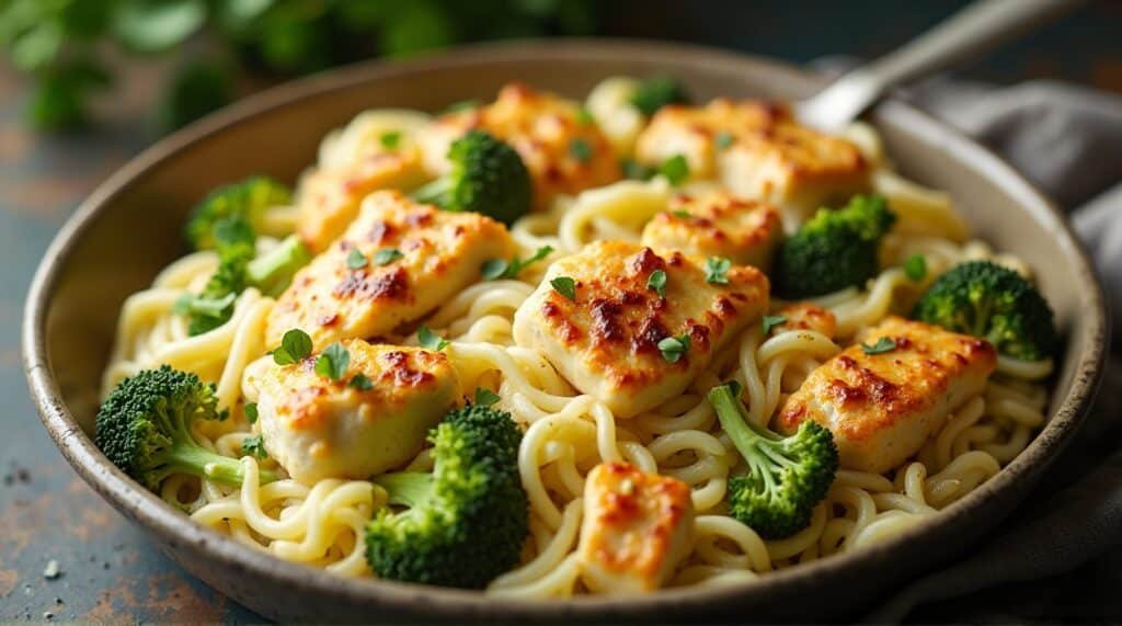 Keto Chicken Alfredo Broccoli Bake Recipe