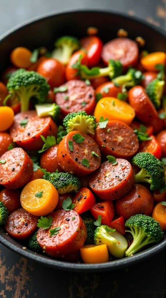 Keto Veggies with Sausage
