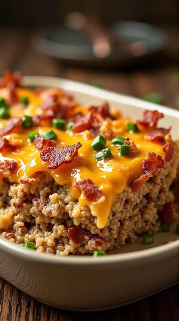 Low Carb Bacon Cheeseburger Casserole
