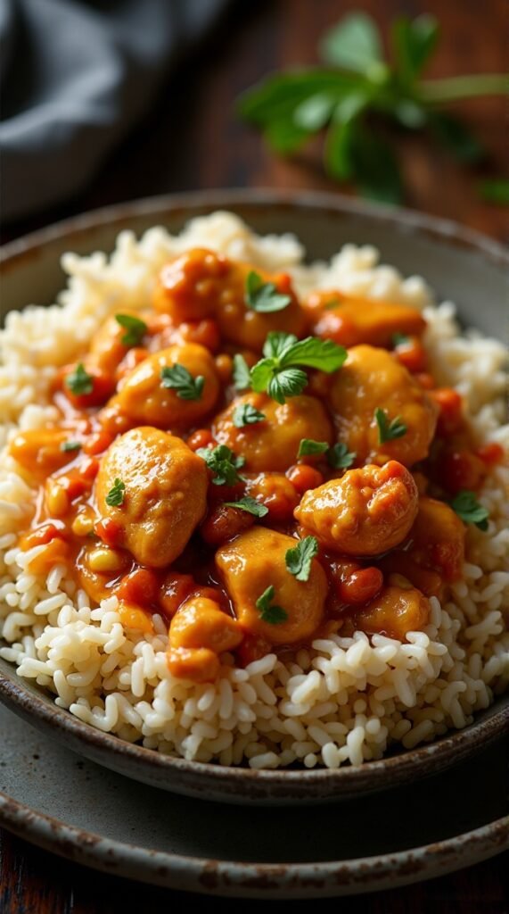 Smothered Chicken and Rice