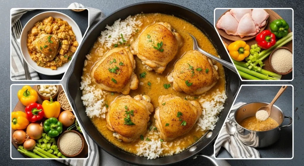 Smothered Chicken and Rice Recipe