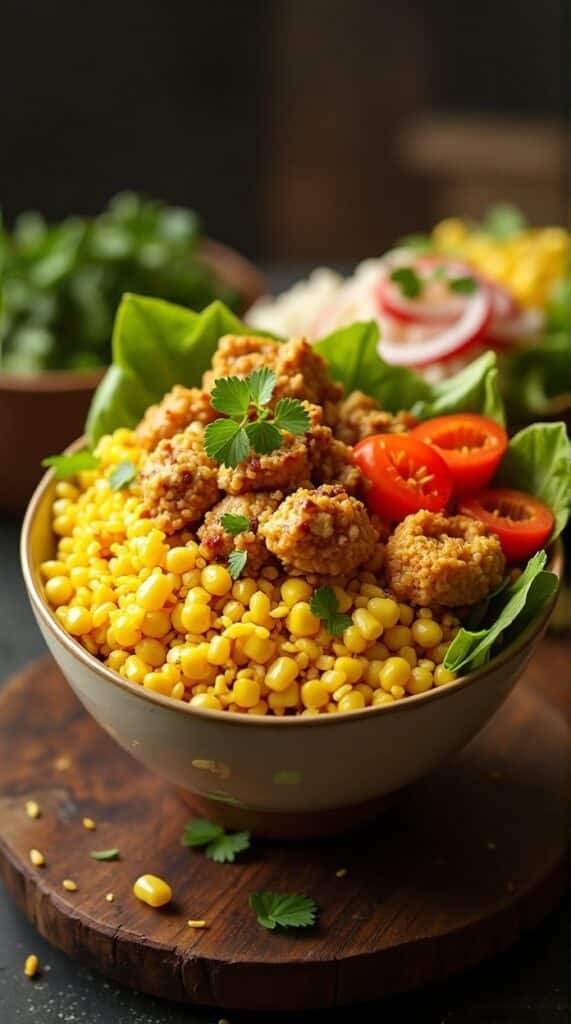 Street Corn Chicken Rice Bowl