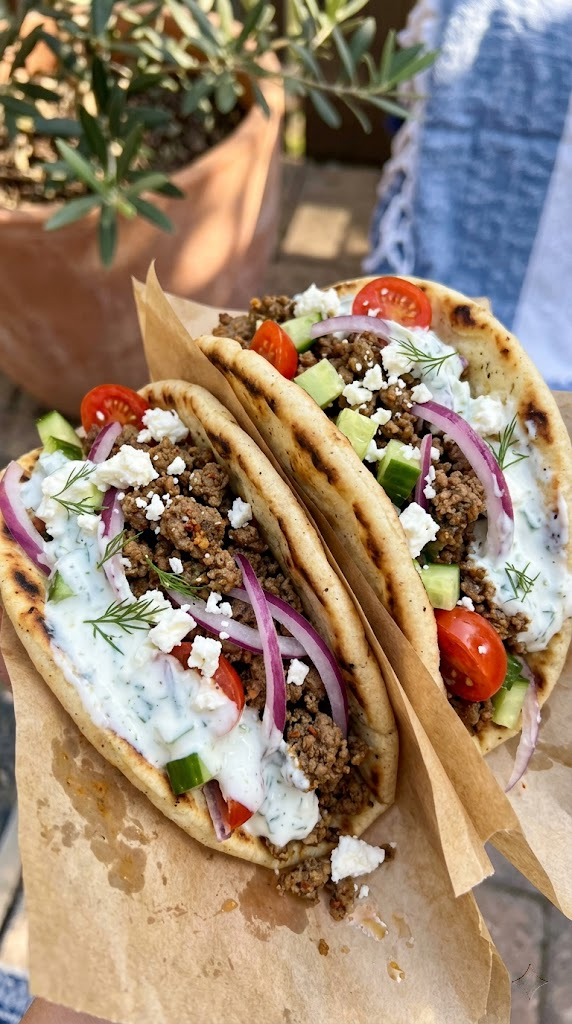 20-Minute Greek Ground Beef Pitas