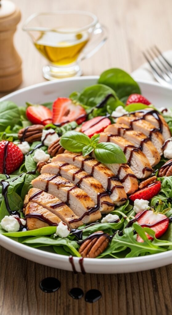 20-Minute Strawberry Balsamic Chicken Salad