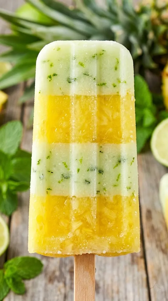 Pineapple Lime Mint "Mojito" Pops