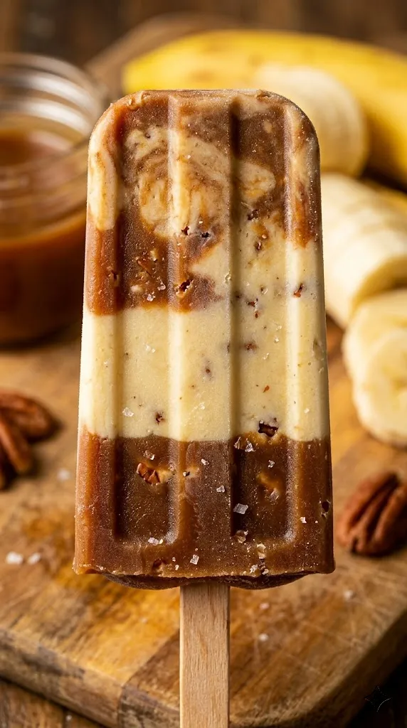 Salted Caramel Banana Pops
