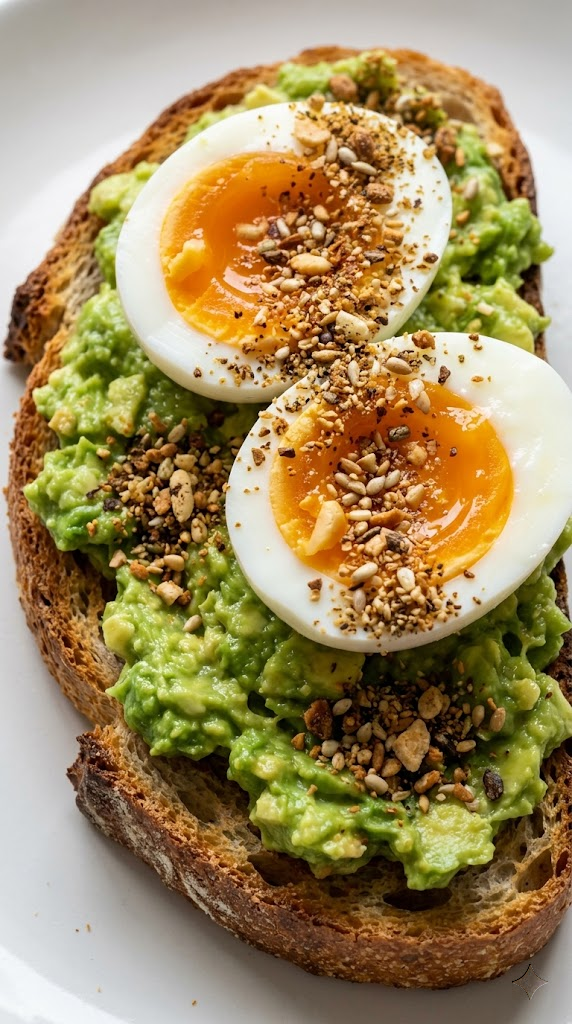 Avocado Toast with Jammy Eggs & Dukkah